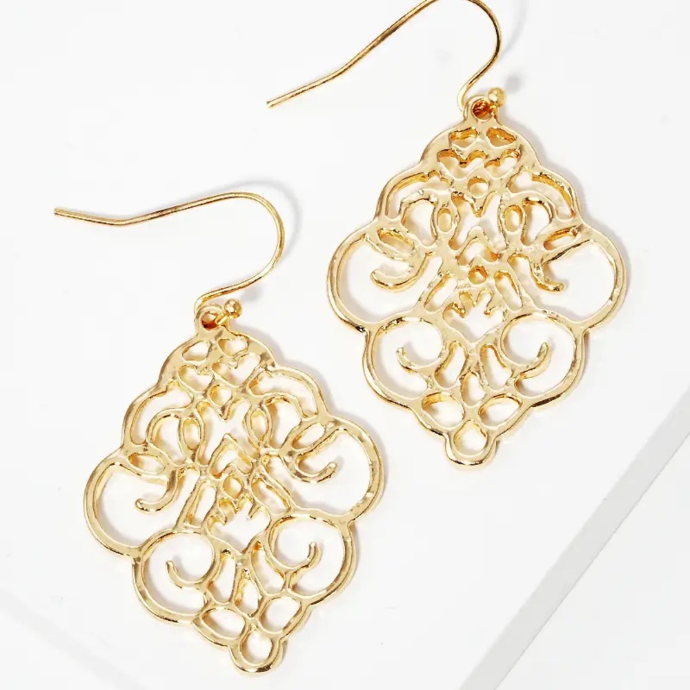 Moroccan Filigree Drop Earrings